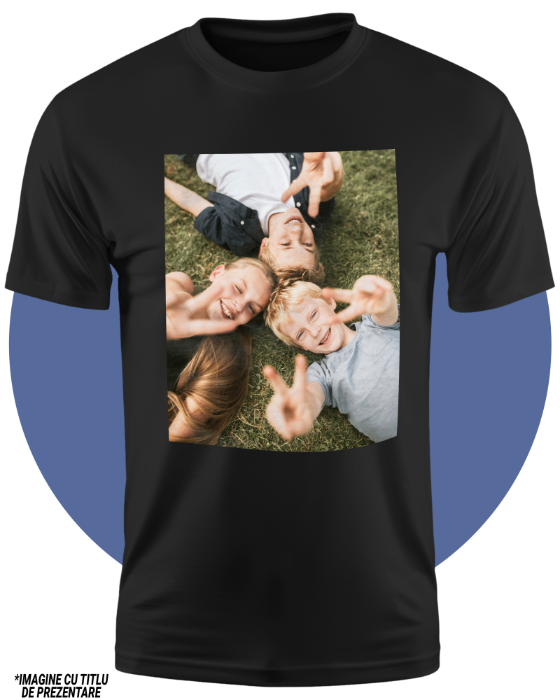 Tricou Copii personalizat cu poza / fotografie 100% Bumbac, Negru, 12 Ani [4]
