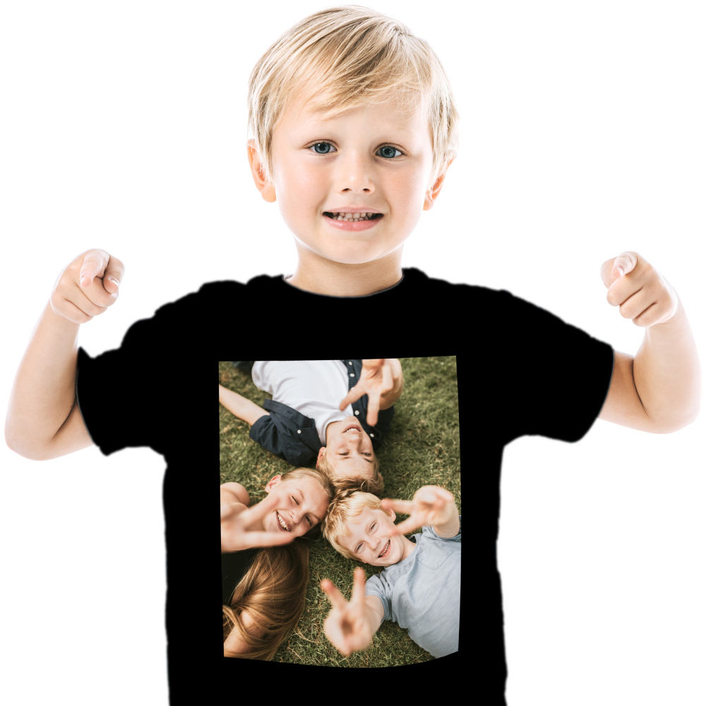 Tricou Copii personalizat cu poza / fotografie 100% Bumbac, Negru, 12 Ani [2]