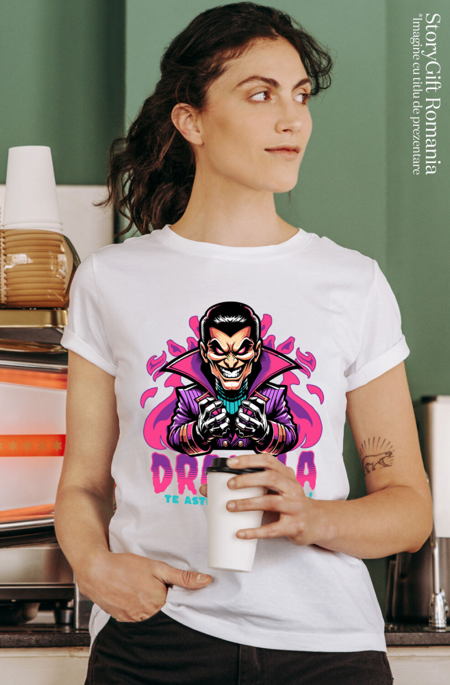 Tricou Femei, Barbati, Copii, Fata, Baiat, Unisex Personalizat Animație Înfricoșătoare - Dracula Te Așteaptă La Castel - Cadouri Personalizate Halloween [2]