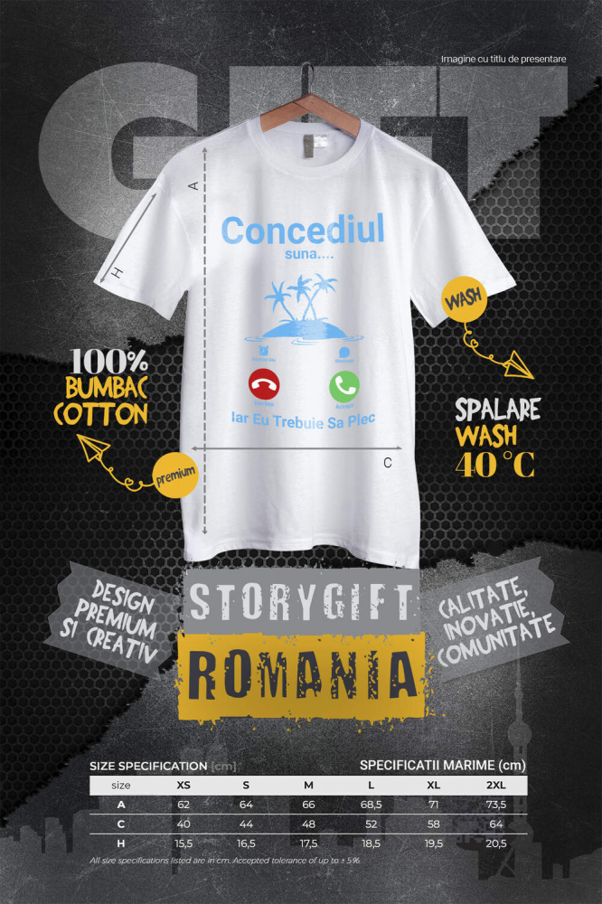 Tricou Femei, Barbati, Copii, Fata, Baiat, Unisex Personalizat "Apel Telefonic Insula Tropicală – Concediul Tău de Vis" [4]
