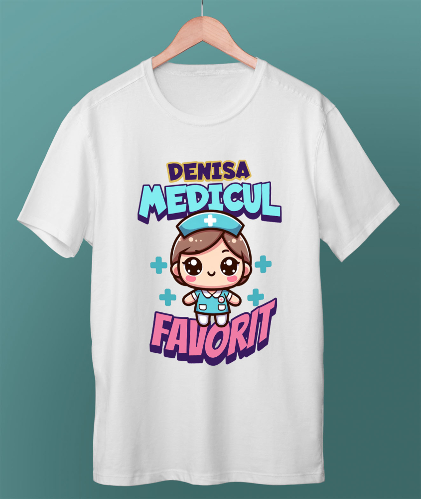 Tricou Femei, Barbati, Copii, Fata, Baiat, Unisex Personalizat Asistentă Medicală în Ținută Albastră – Design Personalizat pentru Profesioniști [3]