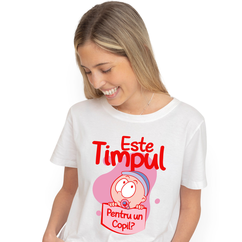 Tricou Femei, Barbati, Copii, Fata, Baiat, Unisex Personalizat „Bebelus Cu Suzeta Personalizată - Cadou Sarcină Perfect pentru Viitori Părinți” [1]