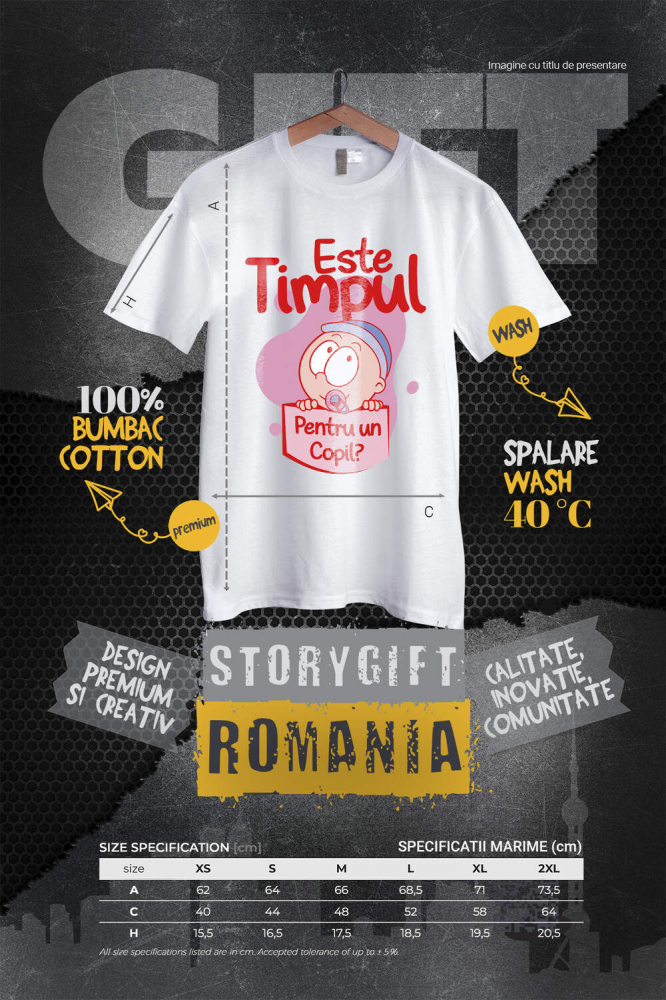 Tricou Femei, Barbati, Copii, Fata, Baiat, Unisex Personalizat „Bebelus Cu Suzeta Personalizată - Cadou Sarcină Perfect pentru Viitori Părinți” [4]