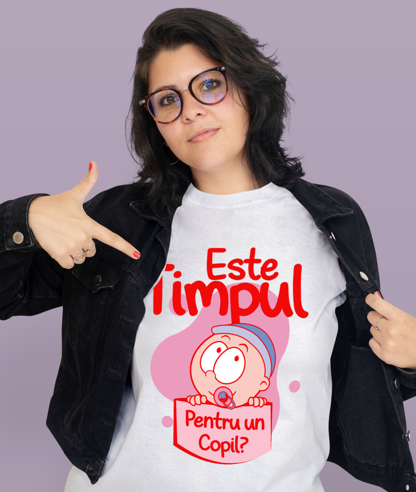 Tricou Femei, Barbati, Copii, Fata, Baiat, Unisex Personalizat „Bebelus Cu Suzeta Personalizată - Cadou Sarcină Perfect pentru Viitori Părinți” [2]