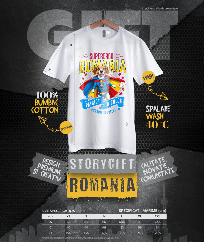 Tricou Femei, Barbati, Copii, Fata, Baiat, Unisex Personalizat Boxer în Costum de Căpitan România – Cadou Personalizat pentru Iubitorii de Câini [4]