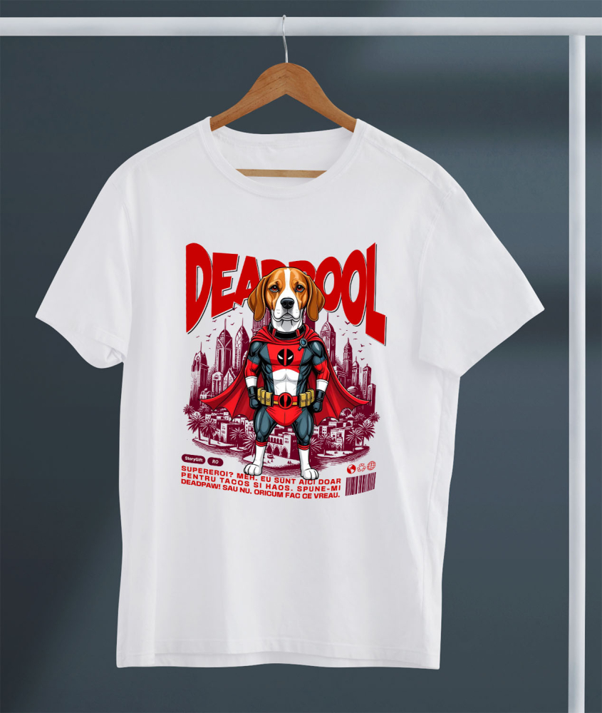 Tricou Femei, Barbati, Copii, Fata, Baiat, Unisex Personalizat Boxer în Costum Deadpool - Cadou Personalizat pentru Copii și Familie [3]