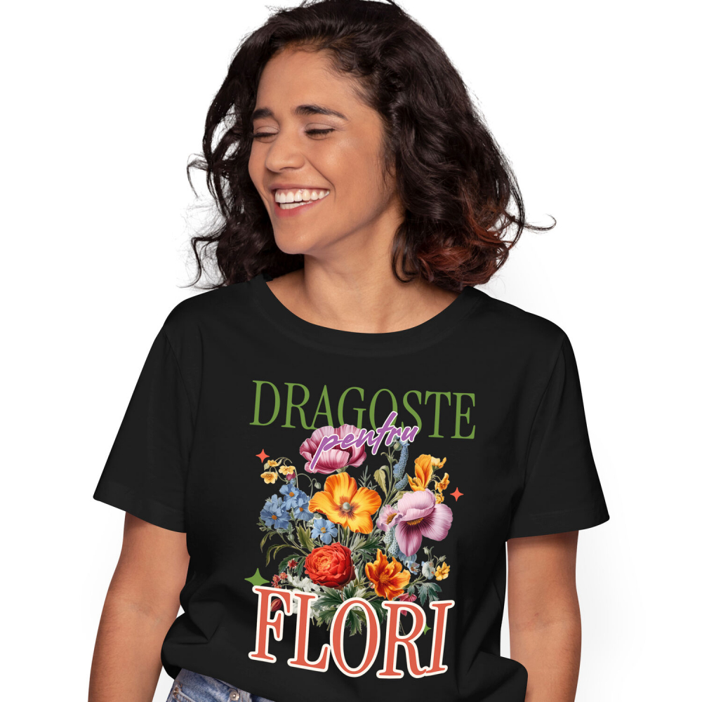 Tricou Femei, Barbati, Copii, Fata, Baiat, Unisex Personalizat Buchet de Flori Colorate „Dragoste pentru Flori și Natură” | Cadou Floral pentru Cei Dragi [1]