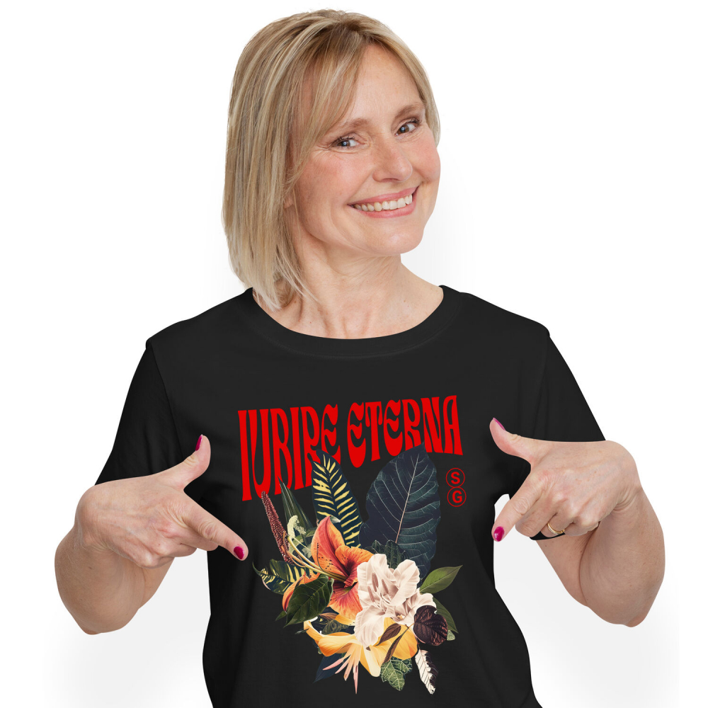 Tricou Femei, Barbati, Copii, Fata, Baiat, Unisex Personalizat Buchet de Flori Colorate cu Text „Iubire Eterna” | Cadouri Personalizate pentru Femei, Familie și Prieteni [1]