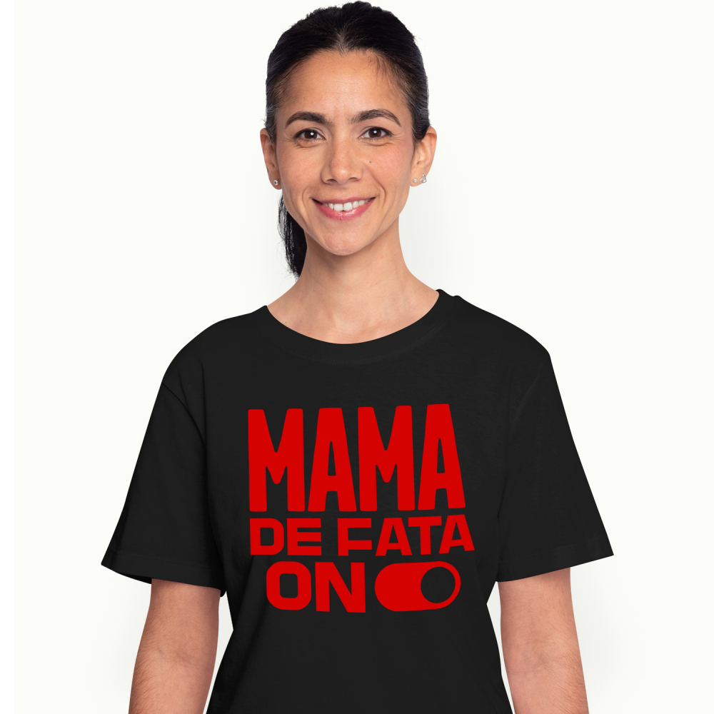 Tricou Femei, Barbati, Copii, Fata, Baiat, Unisex Personalizat "Buton ON/OFF Iubire – Cadouri Personalizate pentru Mama și Fata cu Mesaj Dragoste" [1]