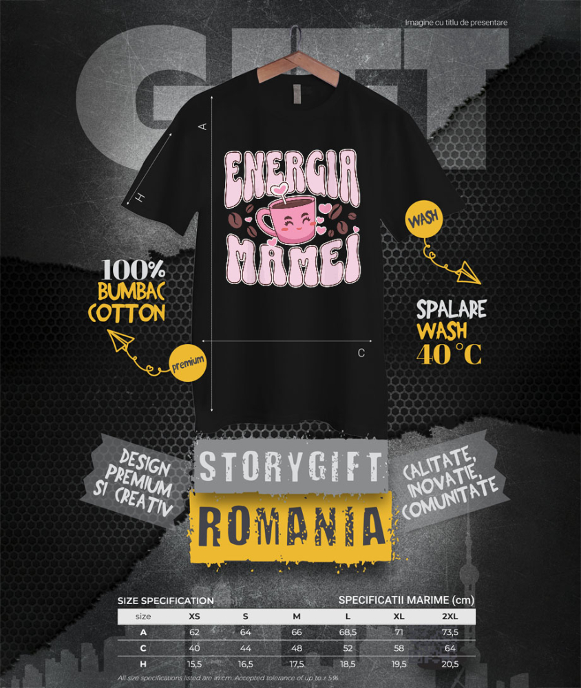 Tricou Femei, Barbati, Copii, Fata, Baiat, Unisex Personalizat Cana Personalizată „Energia Mamei, Familie Putere” | Cadou Special pentru Mama [4]