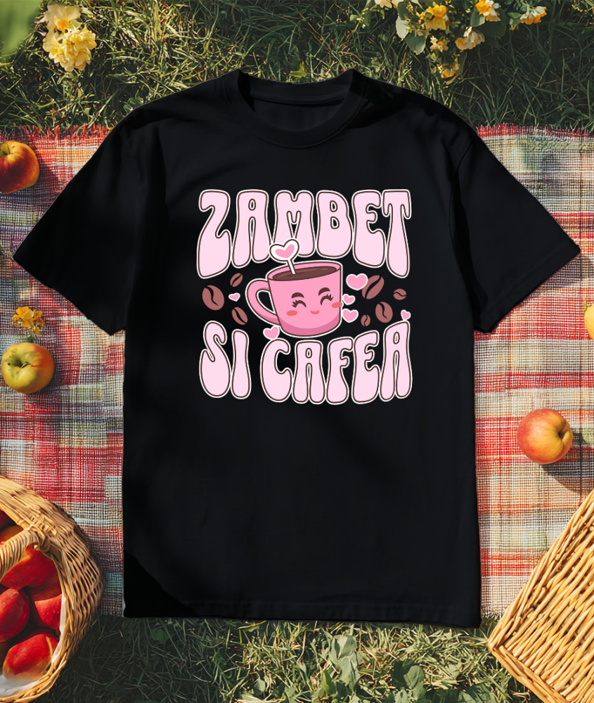 Tricou Femei, Barbati, Copii, Fata, Baiat, Unisex Personalizat „Cana de Cafea Zambitoare - Cadou Personalizat pentru Iubitorii de Cafea și Energie” [3]