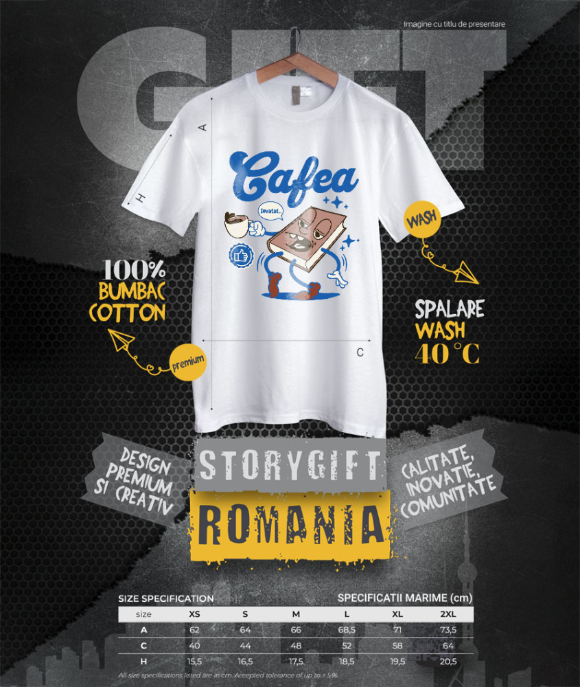 Tricou Femei, Barbati, Copii, Fata, Baiat, Unisex Personalizat „Cana Personalizată „Carte Extenuată” – Cadou Perfect pentru Studenți și Învățăcei” [4]