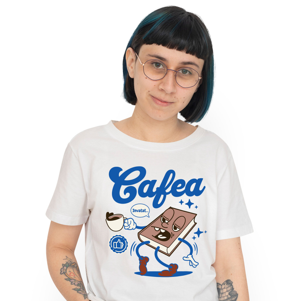 Tricou Femei, Barbati, Copii, Fata, Baiat, Unisex Personalizat „Cana Personalizată „Carte Extenuată” – Cadou Perfect pentru Studenți și Învățăcei” [1]