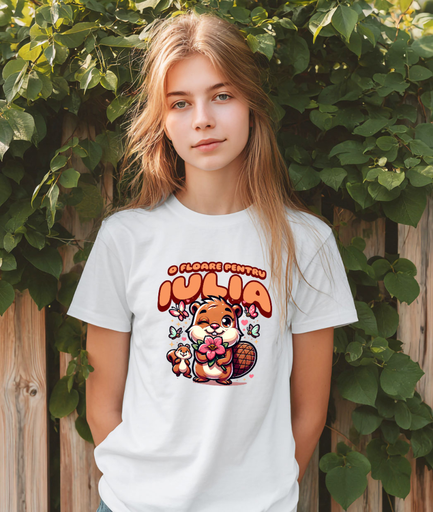 Tricou Femei, Barbati, Copii, Fata, Baiat, Unisex Personalizat Tricou Personalizat Castor Romantic – Cadou pentru Iubirea Ta | Dragobete și Valentine's Day [2]