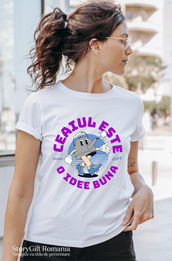 Tricou Femei, Barbati, Copii, Fata, Baiat, Unisex Personalizat „Ceainic Vesel Personalizat - Cadou Perfect pentru Iubitorii de Ceai” [2]