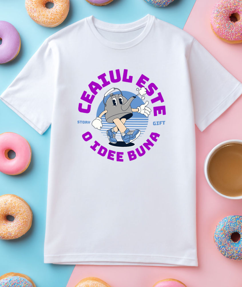 Tricou Femei, Barbati, Copii, Fata, Baiat, Unisex Personalizat „Ceainic Vesel Personalizat - Cadou Perfect pentru Iubitorii de Ceai” [3]