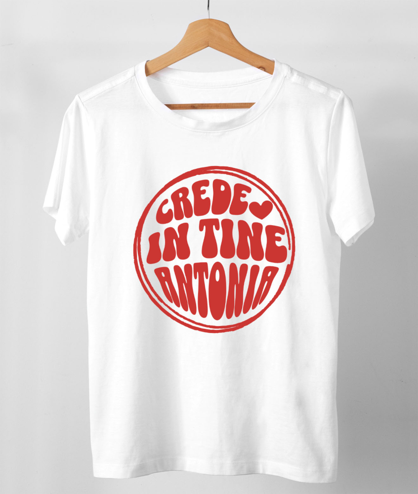 Tricou Femei, Barbati, Copii, Fata, Baiat, Unisex Personalizat "Cerc Roșu Inimioară Suflet Crede În Tine - Cadou Personalizat pentru Antonia, Iubire și Prietenie" [3]