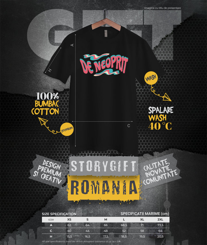 Tricou Femei, Barbati, Copii, Fata, Baiat, Unisex Personalizat De Neoprit - Cadou Personalizat cu Mesaj Motivațional și Design Colorat [4]