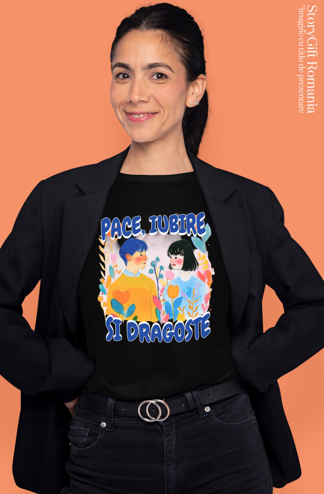 Tricou Femei, Barbati, Copii, Fata, Baiat, Unisex Personalizat Tablou Personalizat Familie & Cuplu – Cadouri Unice de Valentine's Day [2]