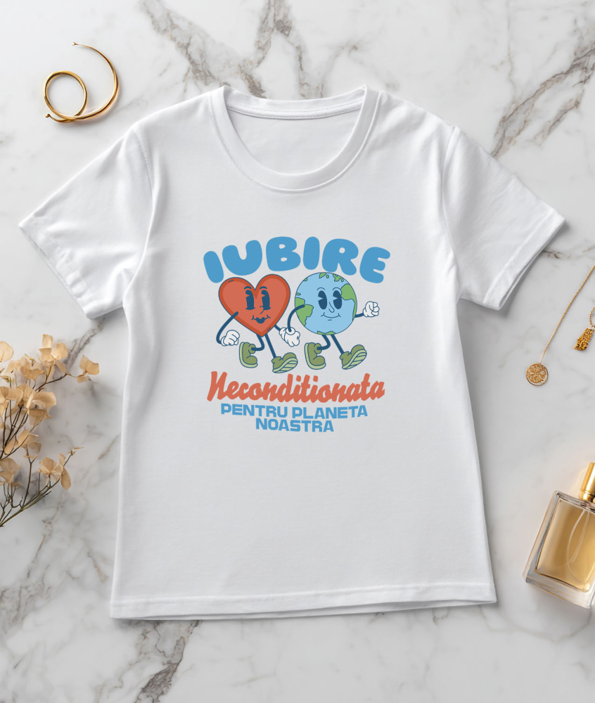 Tricou Femei, Barbati, Copii, Fata, Baiat, Unisex Personalizat "Produse personalizate pentru familie – Iubire necondiționată pentru planeta noastră" [3]