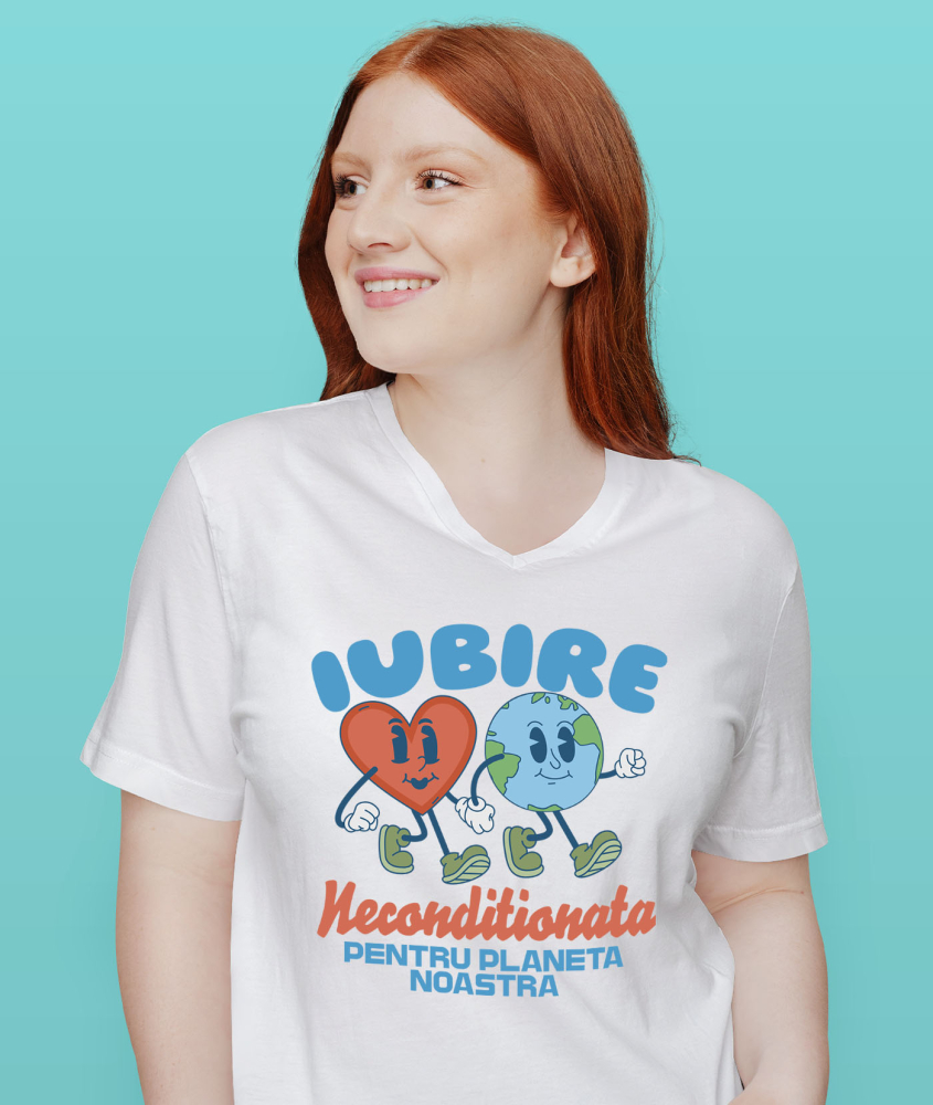 Tricou Femei, Barbati, Copii, Fata, Baiat, Unisex Personalizat "Produse personalizate pentru familie – Iubire necondiționată pentru planeta noastră" [2]