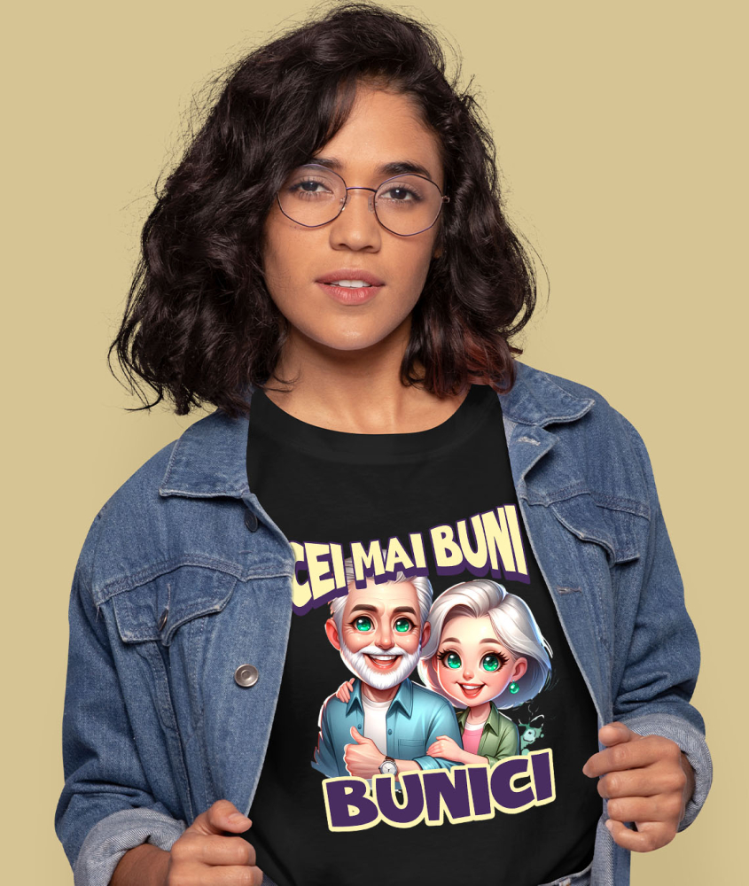 Tricou Femei, Barbati, Copii, Fata, Baiat, Unisex Personalizat Cadou Personalizat „Cei Mai Buni Bunici” | Cuplu Vesel și Cool pentru Bunici [2]