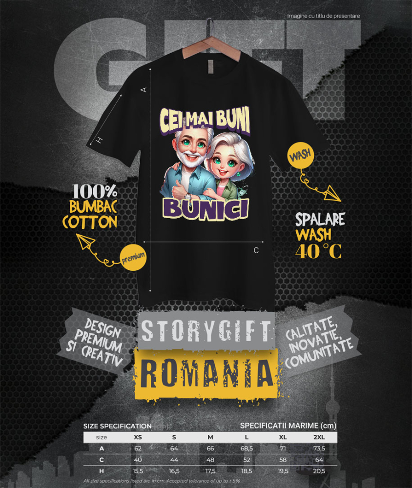 Tricou Femei, Barbati, Copii, Fata, Baiat, Unisex Personalizat Cadou Personalizat „Cei Mai Buni Bunici” | Cuplu Vesel și Cool pentru Bunici [4]