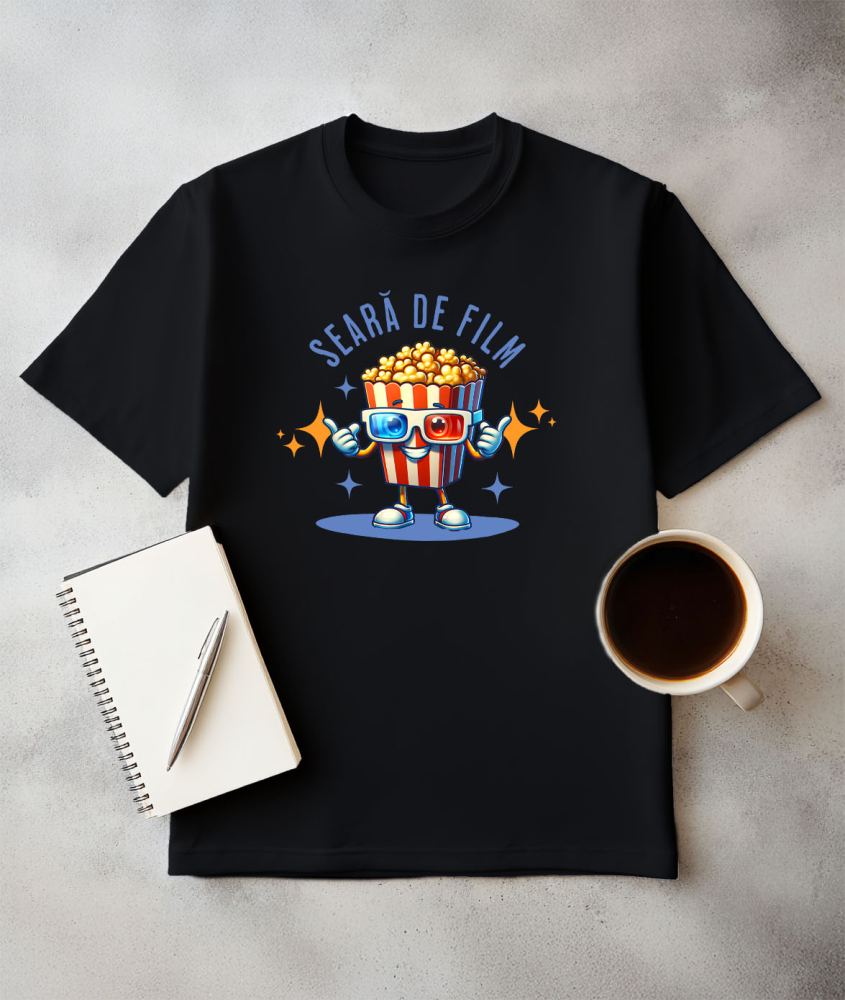 Tricou Femei, Barbati, Copii, Fata, Baiat, Unisex Personalizat Cutie de popcorn cu ochelari 3D | Distracție în familie și cadouri personalizate pentru copii [3]