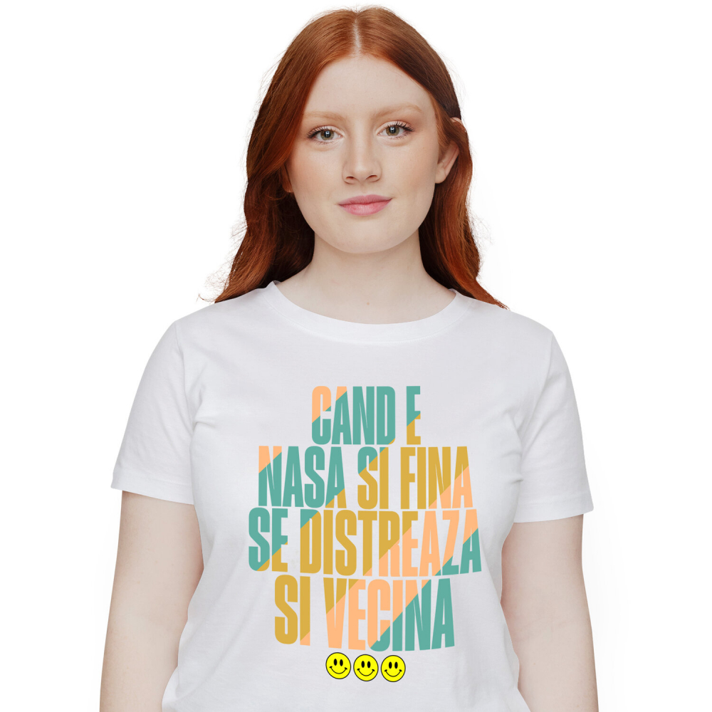 Tricou Femei, Barbati, Copii, Fata, Baiat, Unisex Personalizat Cadou Personalizat Distracție Familie | Smiley Face | Mesaj Amuzant | Cadou Copii și Nași [1]