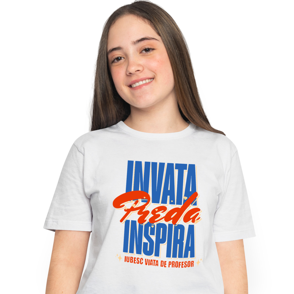 Tricou Femei, Barbati, Copii, Fata, Baiat, Unisex Personalizat Design Colorat cu Stele – Educație, Inspirație, Profesor Motivațional [1]