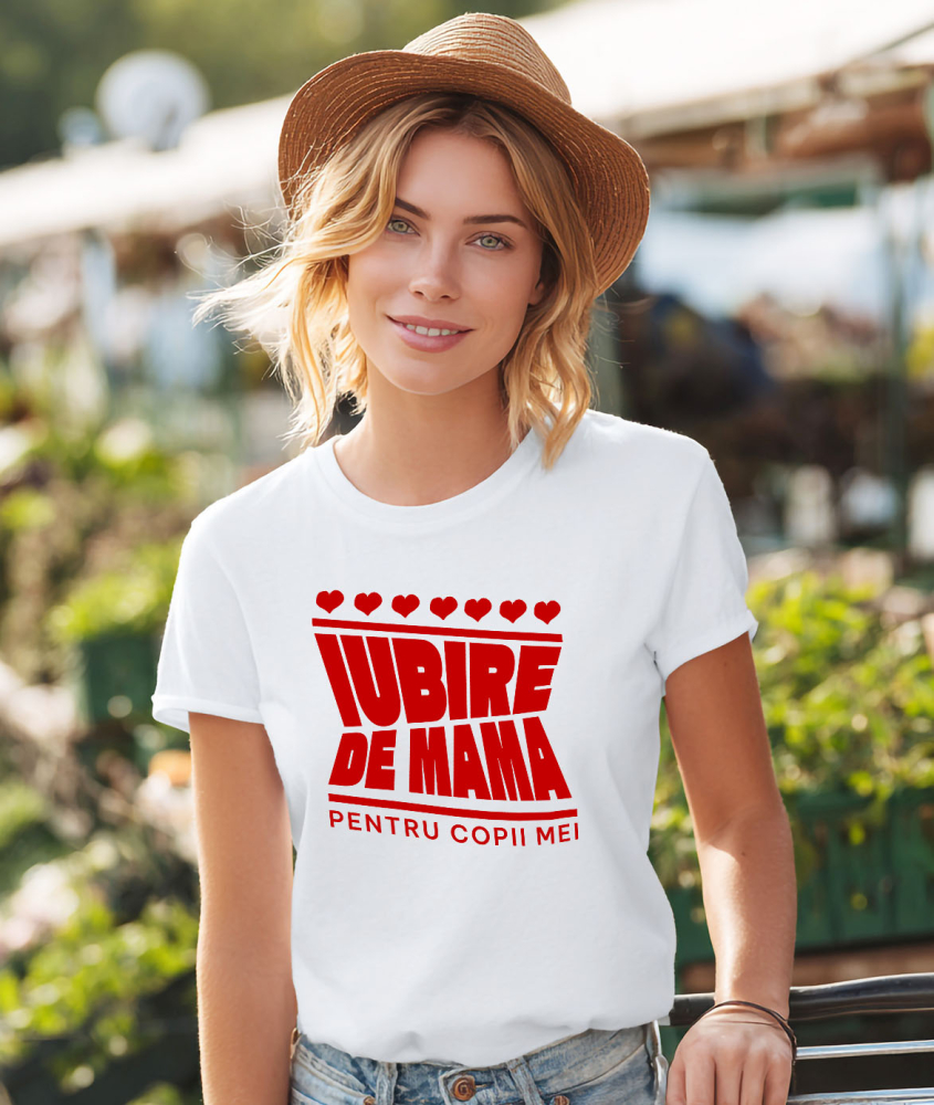 Tricou Femei, Barbati, Copii, Fata, Baiat, Unisex Personalizat Cadou Personalizat „Iubire de Mamă pentru Copii Mei” | Design Bizar Arhitect pentru Familie [2]