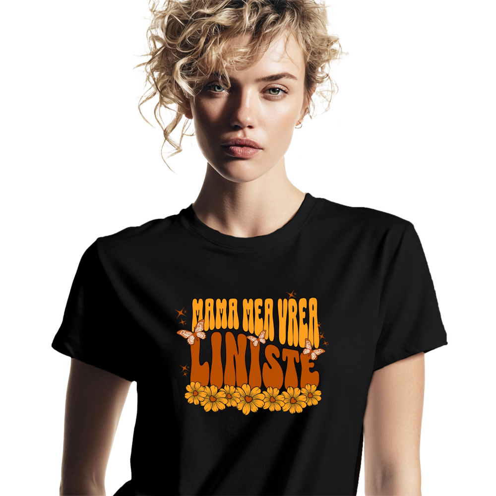 Tricou Femei, Barbati, Copii, Fata, Baiat, Unisex Personalizat Decor Personalizat pentru Mama - Flori Galbene și Mesaj Special [1]