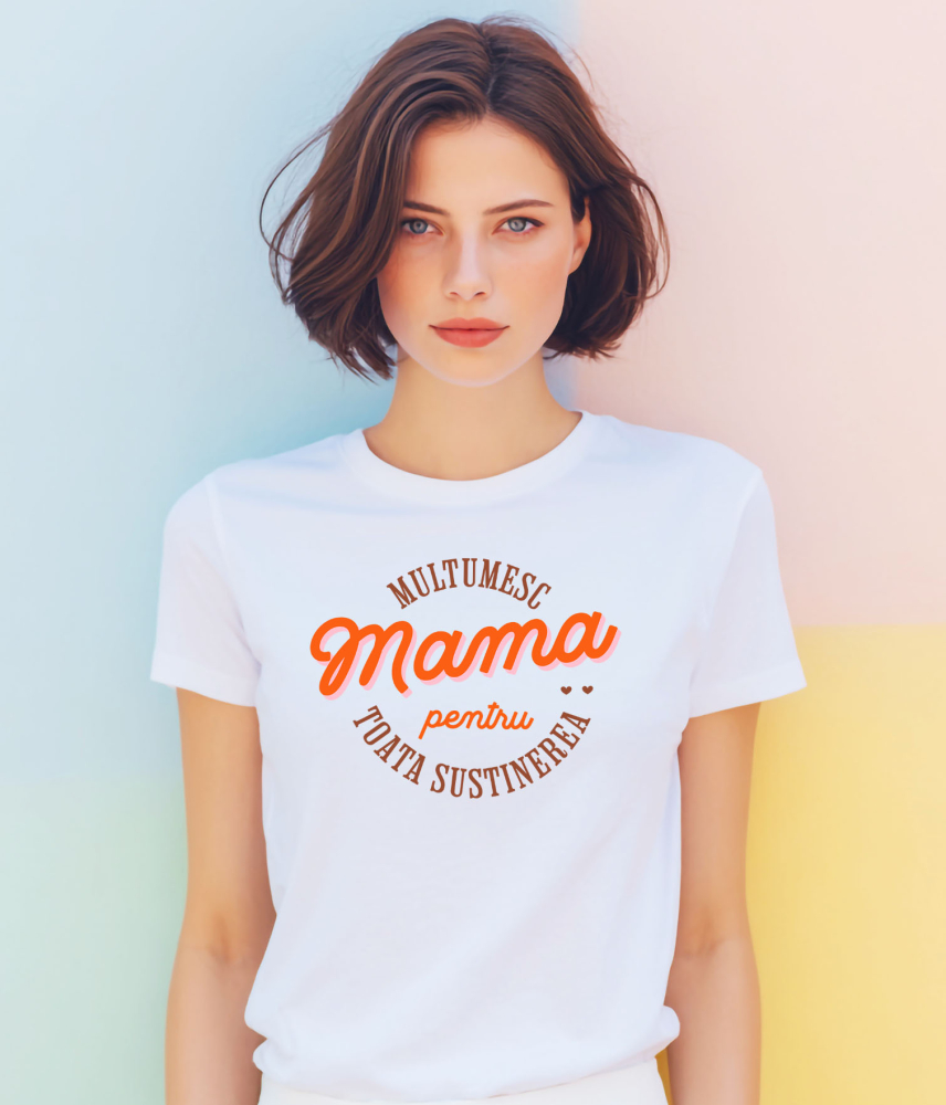 Tricou Femei, Barbati, Copii, Fata, Baiat, Unisex Personalizat "Mulțumesc Mama – Cadouri Personalizate pentru Familie și Iubire" [2]