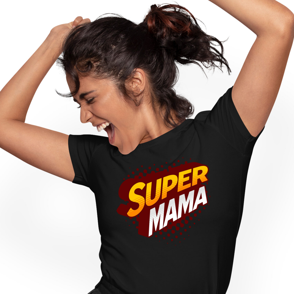 Tricou Femei, Barbati, Copii, Fata, Baiat, Unisex Personalizat Decor Personalizat „Super Mama” - Cea Mai Bună Mama | Cadou Special [1]