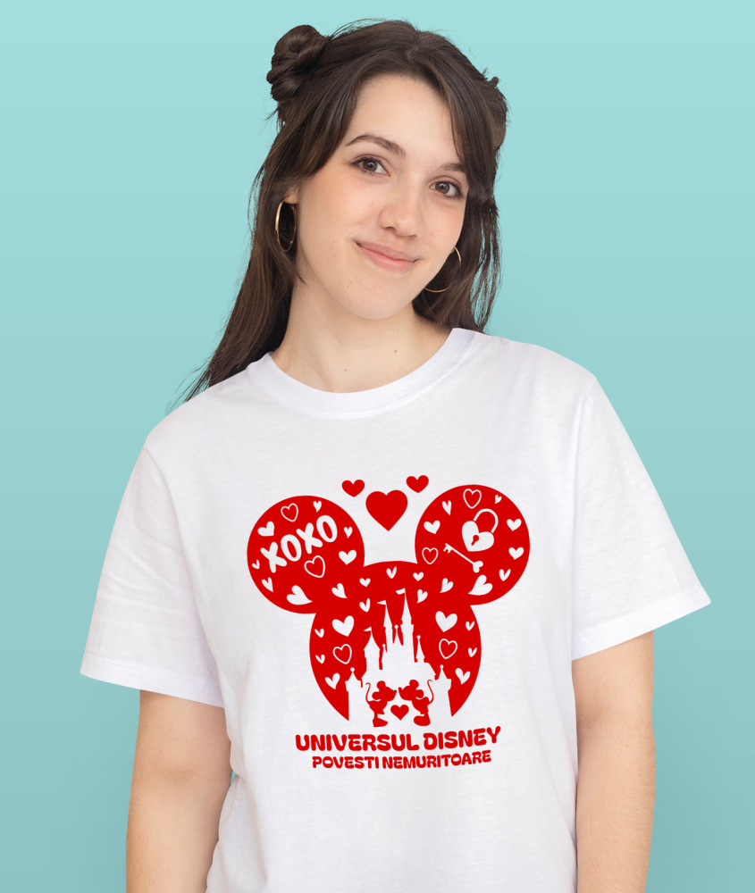 Tricou Femei cu Disney – Lumea Magiei 100% Bumbac, Alb, XS [2]