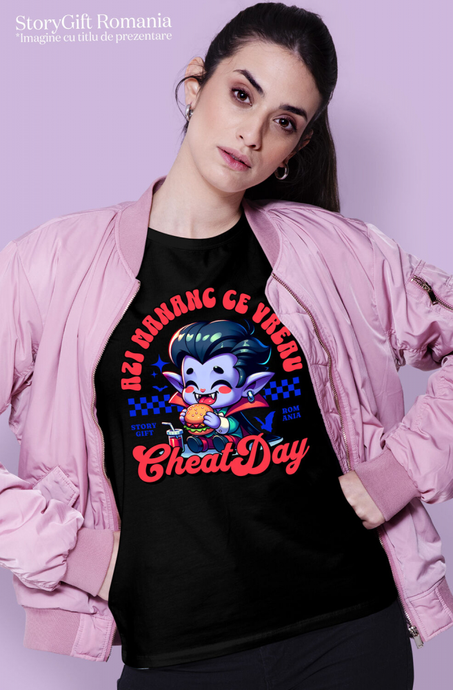 Tricou Femei, Barbati, Copii, Fata, Baiat, Unisex Personalizat „Dracula Bebe Fast Food Personalizat – Cadouri Amuzante pentru Copii, Tati și Petreceri” [2]