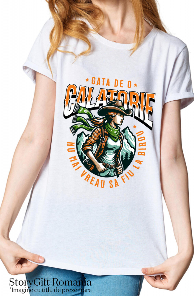 Tricou Femei, Barbati, Copii, Fata, Baiat, Unisex Personalizat Tricou Personalizat Aventură - „Nu Mai Vreau La Birou” | Cadouri Unice [2]