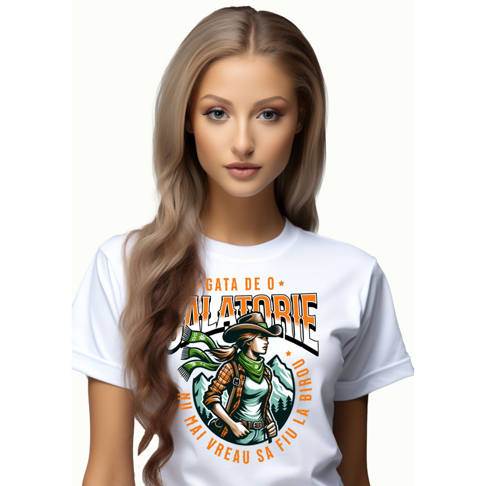 Tricou Femei, Barbati, Copii, Fata, Baiat, Unisex Personalizat Tricou Personalizat Aventură - „Nu Mai Vreau La Birou” | Cadouri Unice [1]