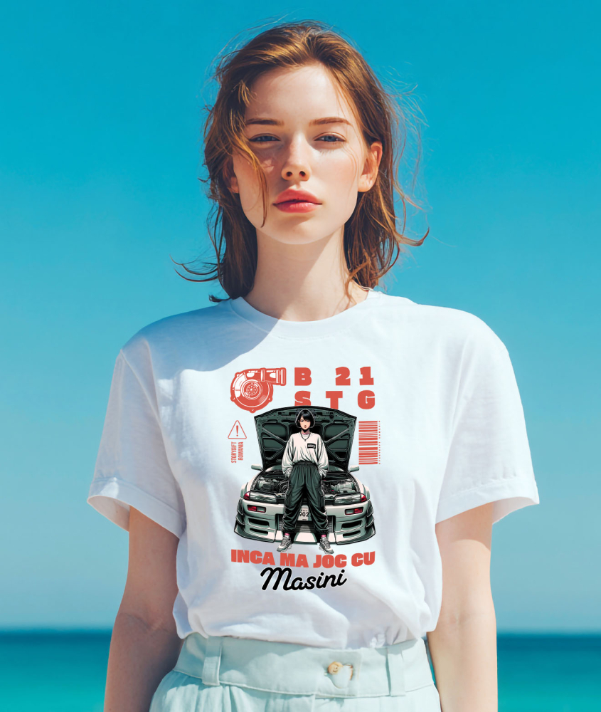 Tricou Femei, Barbati, Copii, Fata, Baiat, Unisex Personalizat Fată Anime – Ținută Stradală și Pasiune pentru Curse Ilegale [2]
