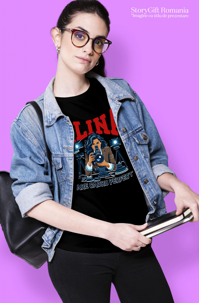 Tricou Femei, Barbati, Copii, Fata, Baiat, Unisex Personalizat Femeie Fotograf cu Aparat Foto – Cadou Personalizat pentru Pasionații de Fotografie [2]