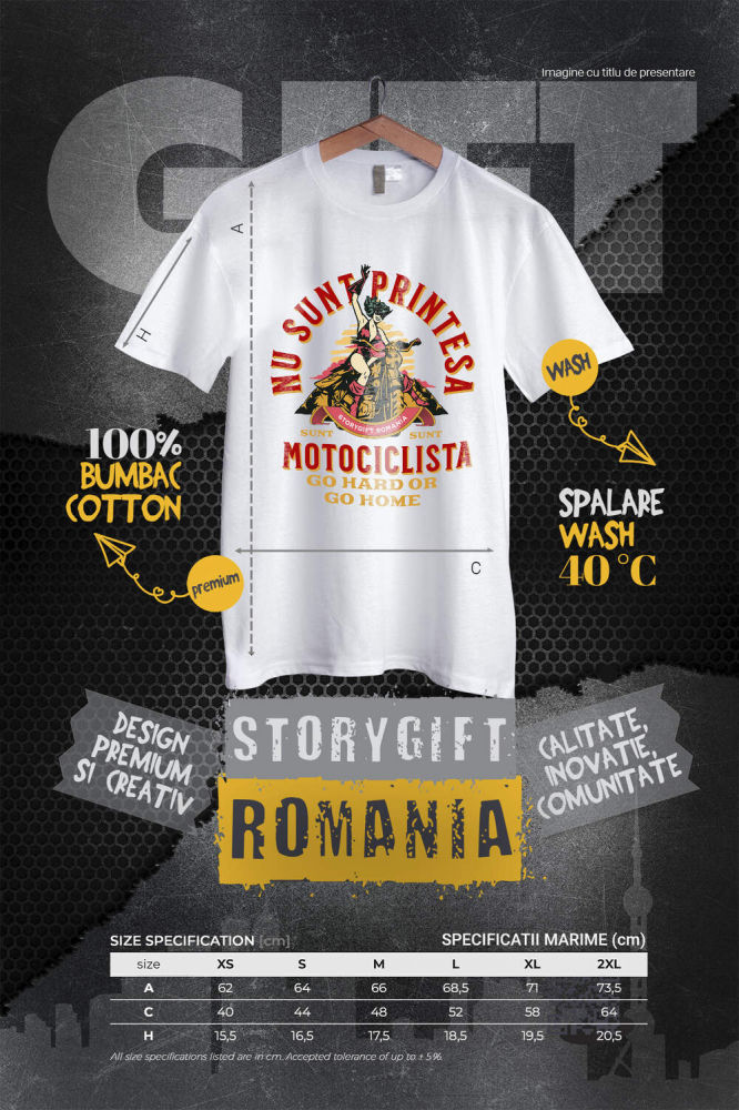 Tricou Femei, Barbati, Copii, Fata, Baiat, Unisex Personalizat Femeie Motociclistă Haios – Pasiune și Aventură Pe Două Roți [4]