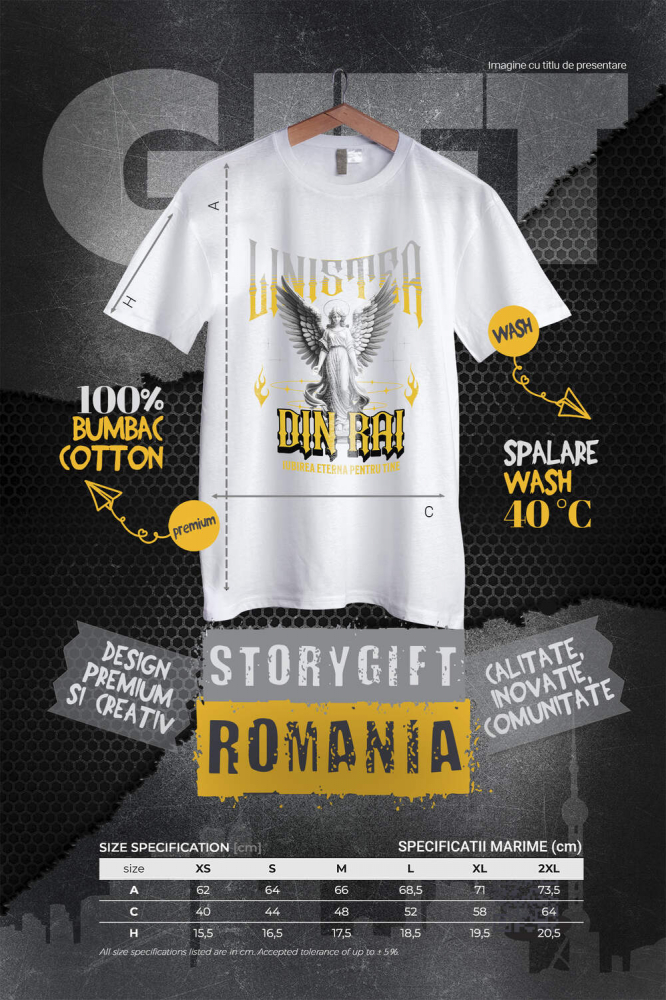 Tricou Femei, Barbati, Copii, Fata, Baiat, Unisex Personalizat Femeie Cu Coroană și Înger - Cadou Personalizat „Liniștea Din Rai, Iubirea Eternă” pentru Familie și Prieteni [4]