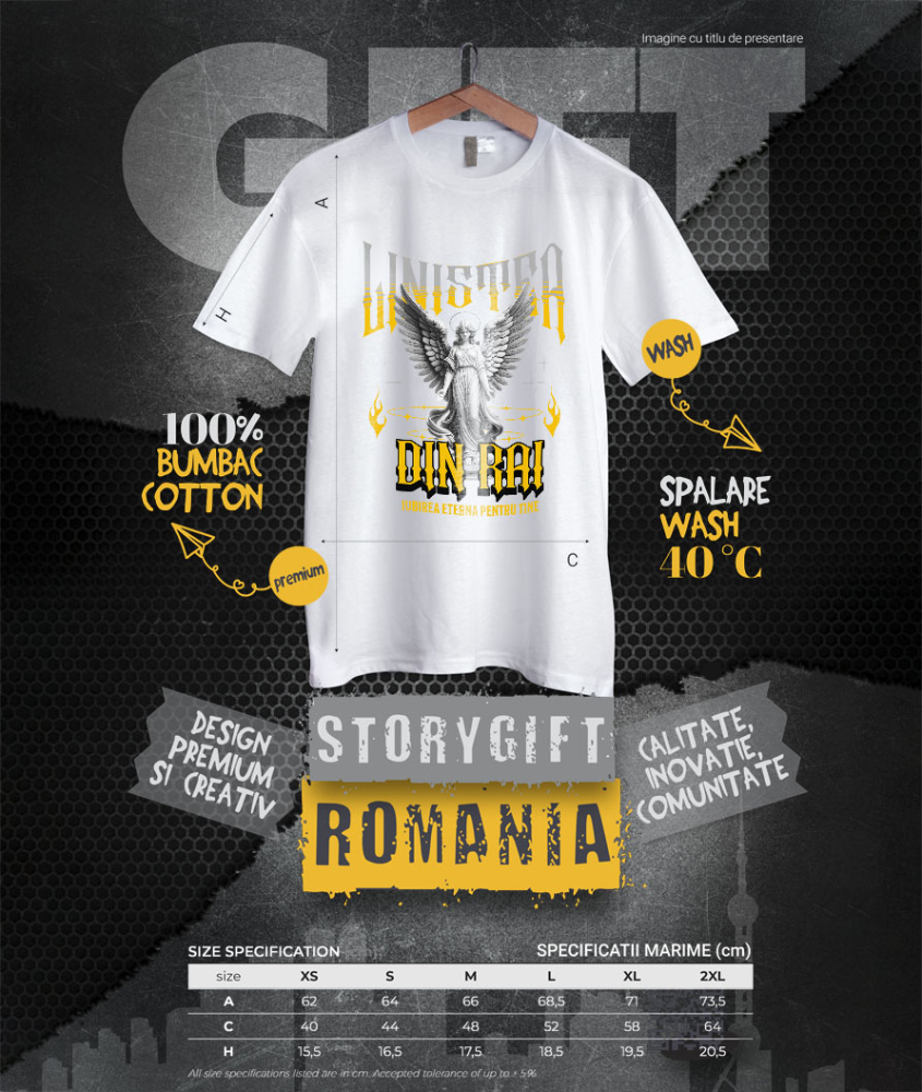 Tricou Femei, Barbati, Copii, Fata, Baiat, Unisex Personalizat Femeie Cu Coroană și Înger - Cadou Personalizat „Liniștea Din Rai, Iubirea Eternă” pentru Familie și Prieteni [4]