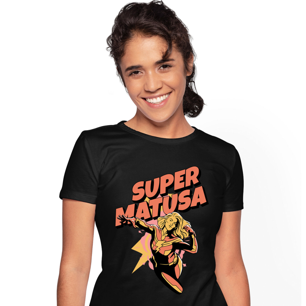 Tricou Femei, Barbati, Copii, Fata, Baiat, Unisex Personalizat Cadou Personalizat „Super Mătușă” | Femeie Super Erou pentru Familie și Iubire [1]