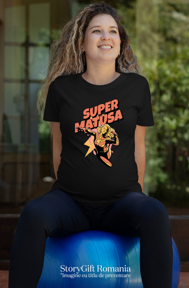 Tricou Femei, Barbati, Copii, Fata, Baiat, Unisex Personalizat Cadou Personalizat „Super Mătușă” | Femeie Super Erou pentru Familie și Iubire [2]