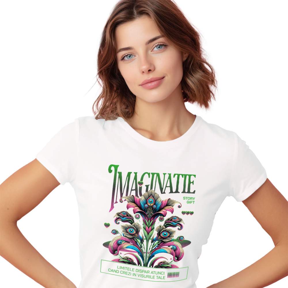 Tricou Femei, Barbati, Copii, Fata, Baiat, Unisex Personalizat Flori Colorate cu Mesaj de Motivație | Crezi în Visele Tale - Cadou Personalizat [1]