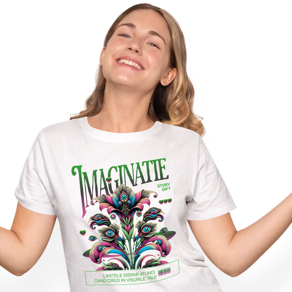 Tricou Femei, Barbati, Copii, Fata, Baiat, Unisex Personalizat Flori Colorate cu Mesaj de Motivație | Crezi în Visele Tale - Cadou Personalizat [1]