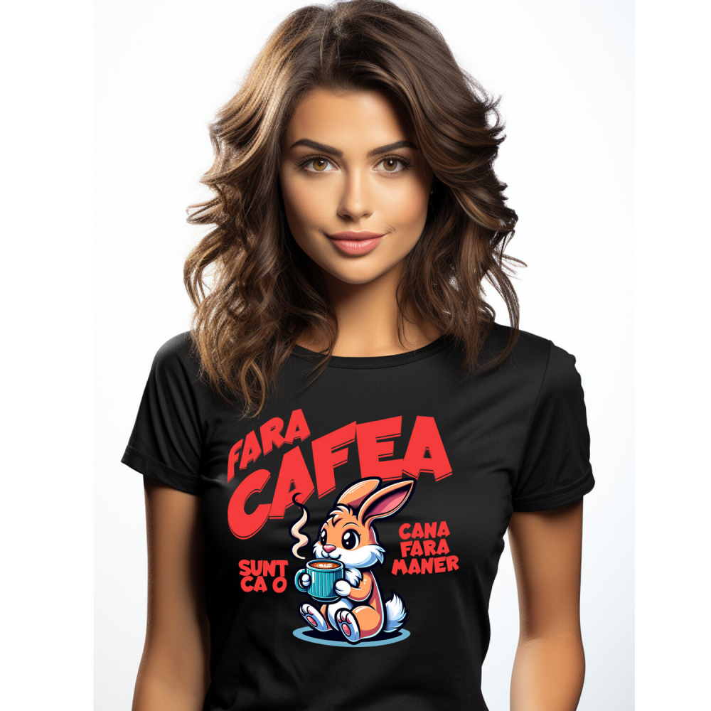 Tricou Femei, Barbati, Copii, Fata, Baiat, Unisex Personalizat „Cană de Cafea Personalizată cu Iepure – Cadou Amuzant pentru Familie, Tati și Prieteni” [1]