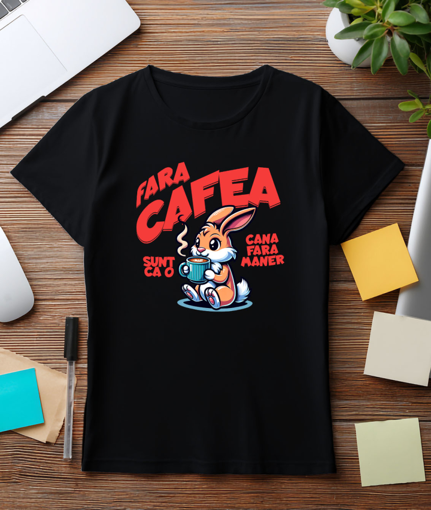 Tricou Femei, Barbati, Copii, Fata, Baiat, Unisex Personalizat „Cană de Cafea Personalizată cu Iepure – Cadou Amuzant pentru Familie, Tati și Prieteni” [3]