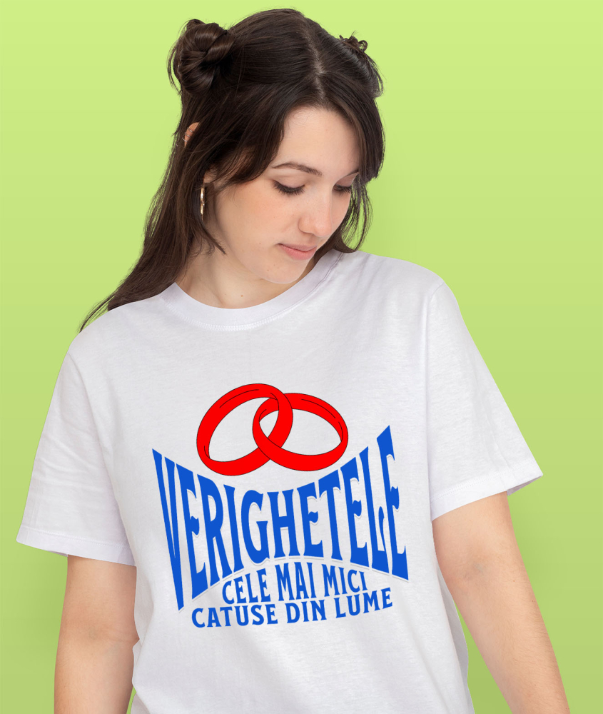 Tricou Femei, Barbati, Copii, Fata, Baiat, Unisex Personalizat Inele Roșii Pereche Personalizate – Mesaj Haios și Cadouri Amuzante pentru Cupluri [2]